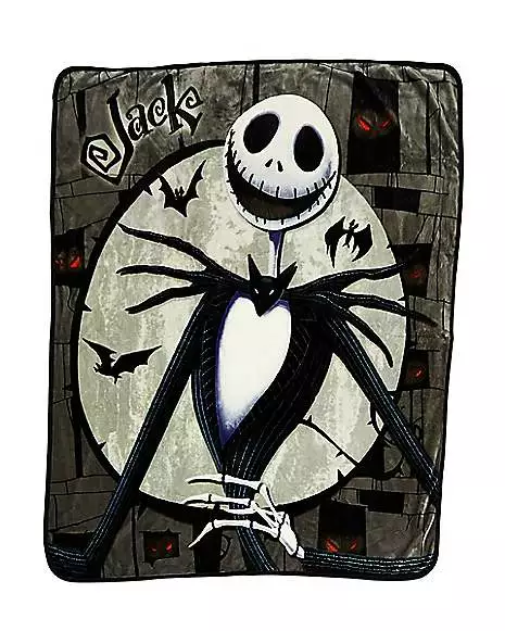 Jack And Sally Reversible Fleece Blanket - The Nightmare Before Christ