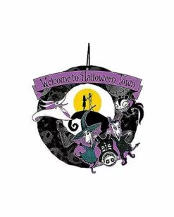 Welcome To Halloween Town Wreath - The Nightmare Before Christmas