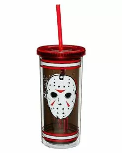Jason Voorhees Jersey Cup With Straw 20 Oz. - Friday The 13th