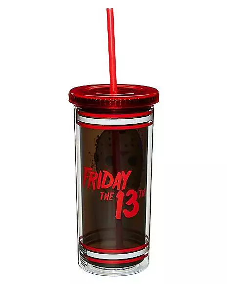 Jason Voorhees Jersey Cup With Straw 20 Oz. - Friday The 13th - Image 2