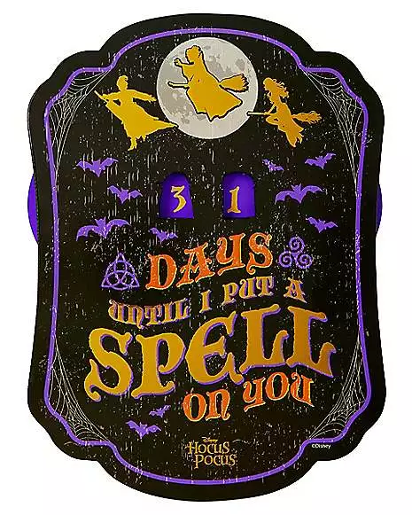 Hocus Pocus Halloween Countdown Sign - Disney