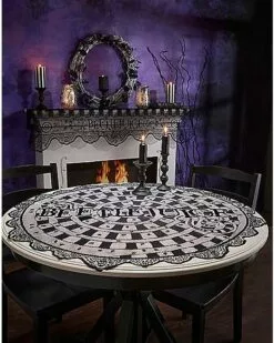 Round Lace Beetlejuice Tablecloth