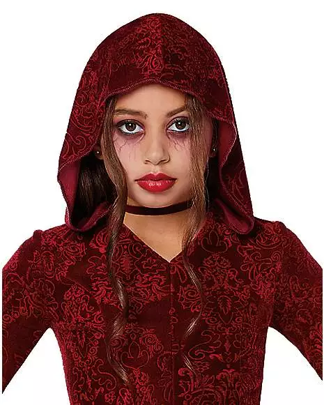 Kids Red Hooded Dress - Image 3
