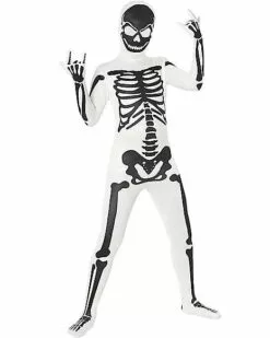 Black And White Skeleton Skin Suit Costume