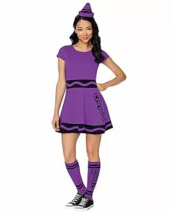 Adult Vivid Violet Crayon Dress Costume - Crayola