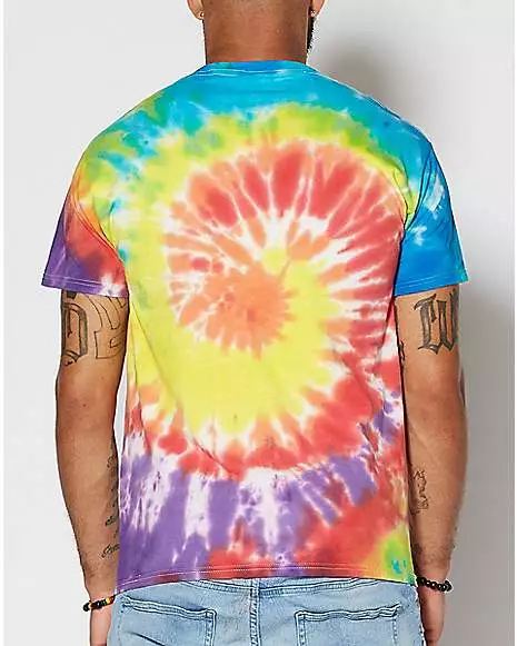 Happy Accidents Tie Dye Bob Ross T Shirt - Image 4